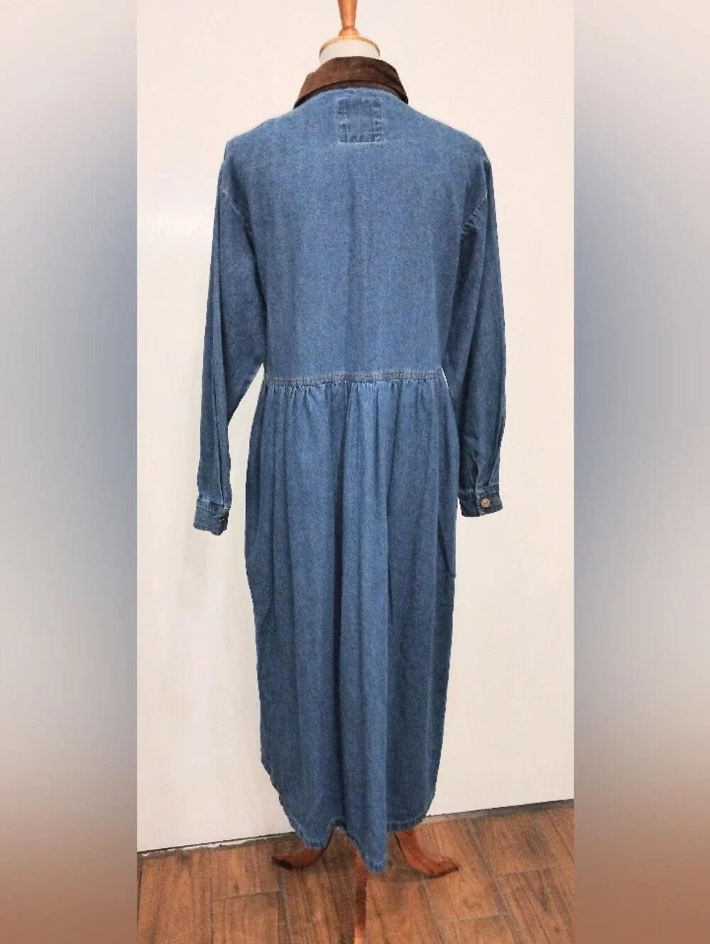 RETRO REVOLT DENIM MAXI DRESS